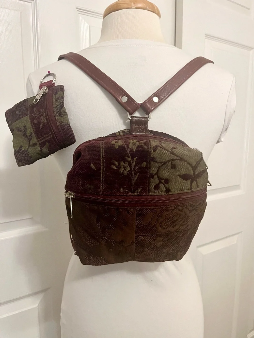Tapestry Fabric Mini Backpack